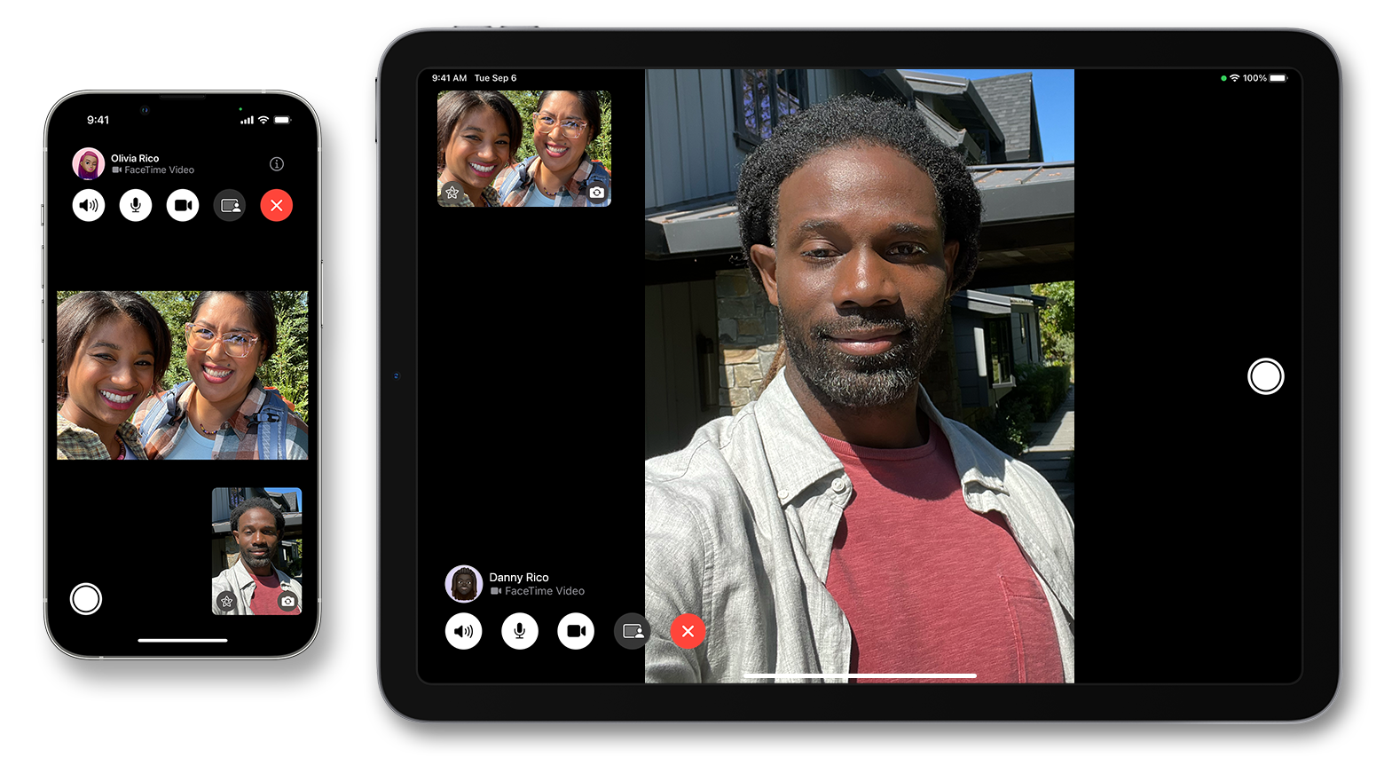 Screenshot of app Facetime